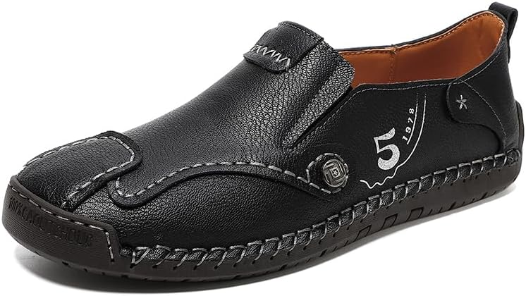 

Мужские лоферы Mecolop на шнуровке из кожи, повседневные мокасины, удобные туфли, черный