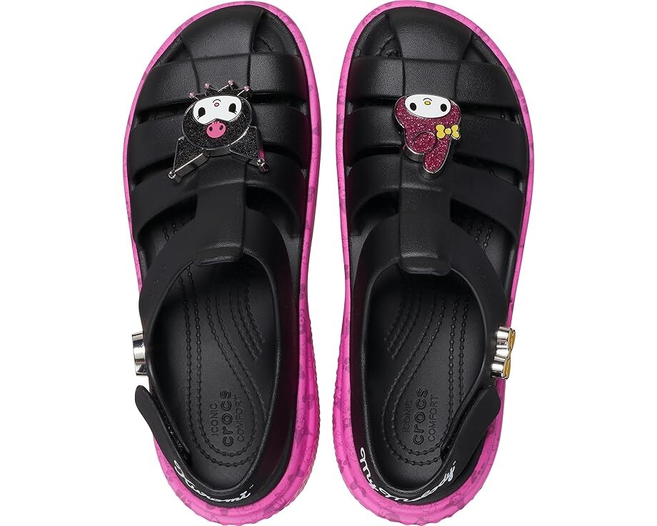 Сандалии Crocs Sanrio My Melody / Kuromi Stomp Sandal, цвет Black/Pink — фото 2