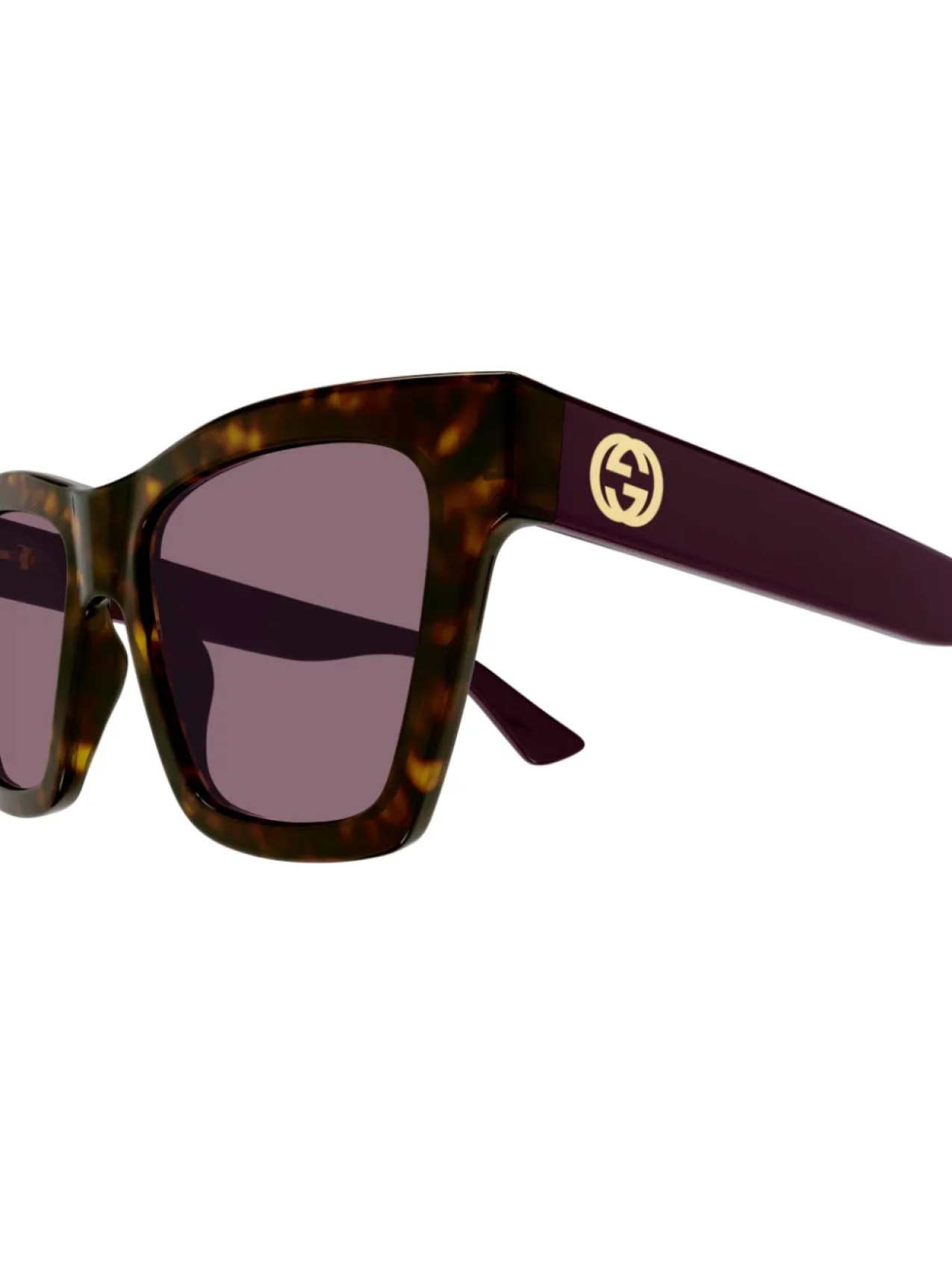 Gucci Eyewear солнцезащитные очки в квадратной оправе, коричневый — фото 3