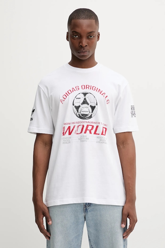 

Хлопковая футболка 90S Ftbl Tee Adidas Originals, белый