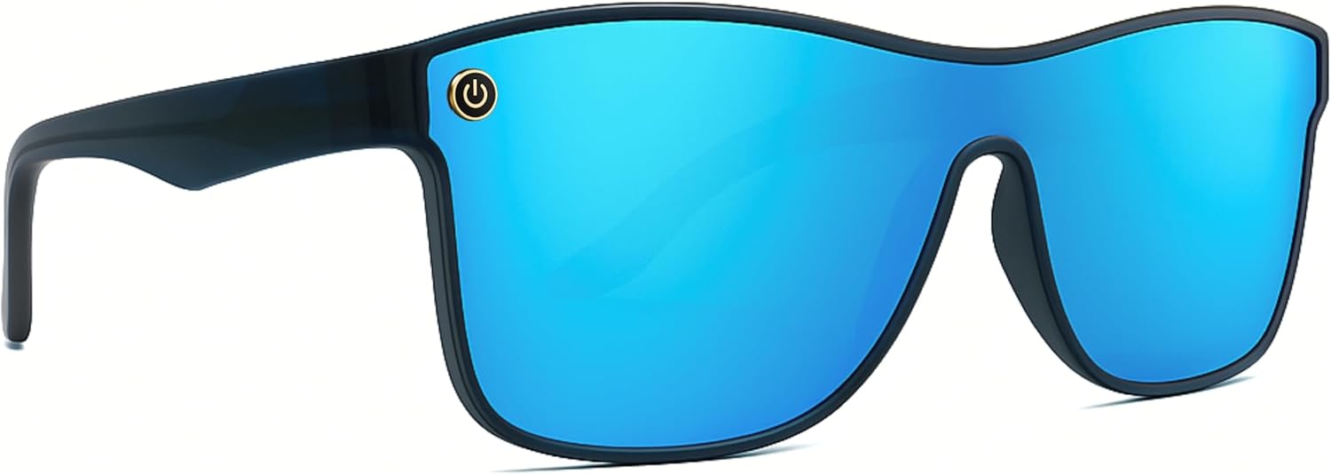 

Стильные солнцезащитные очки Funky Junque с зеркальными линзами для мужчин и женщин, светоотражающие, модные, незаменимые для пляжа, дизайнерские, с защитой от УФ-излучения, Green/Blue