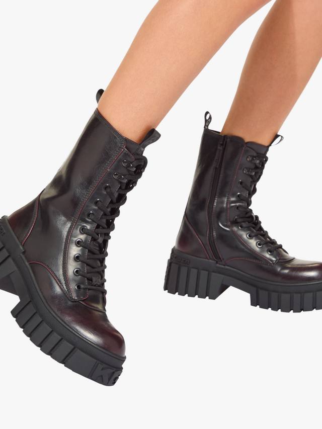Толстые байкерские ботинки tegan KG Kurt Geiger, цвет Red Wine — фото 2