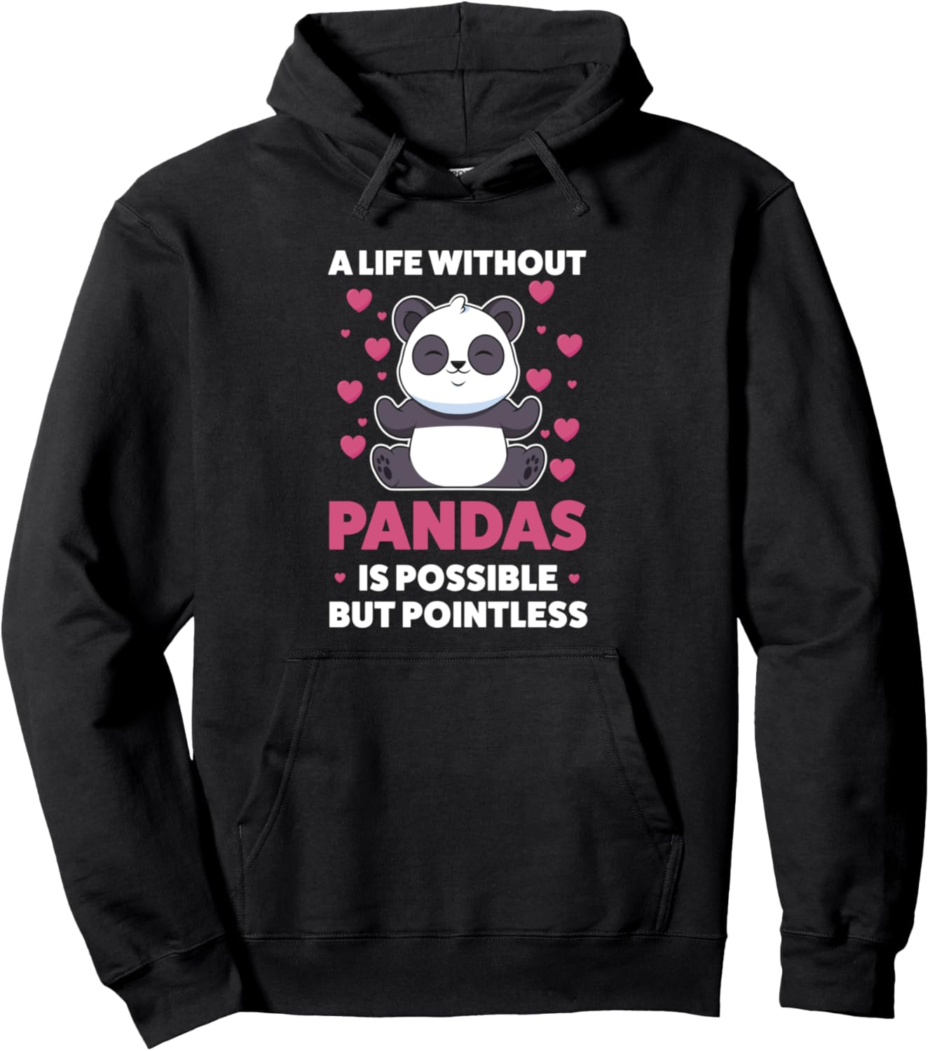 

Жизнь без панд возможна, но бессмысленна. Толстовка с пандой Panda Merch & Panda Lover Gift Ideas, черный