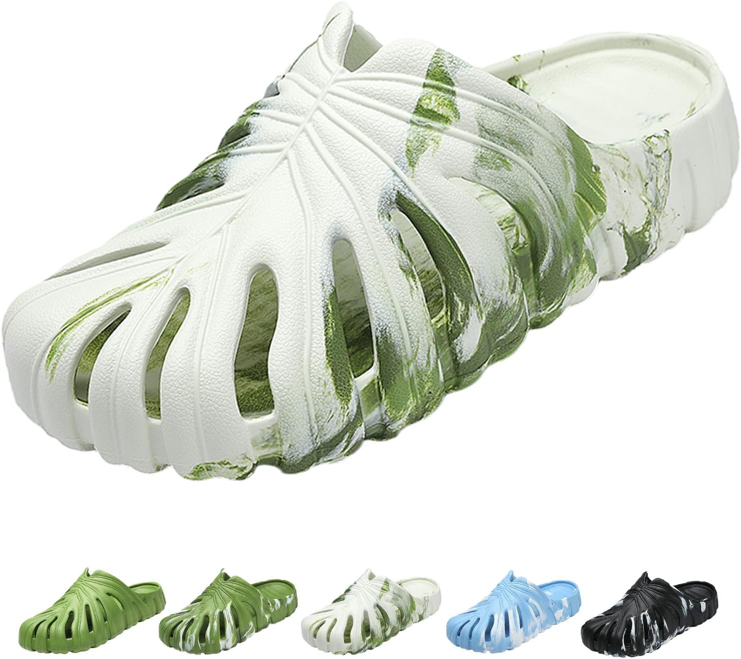 

Тапочки Optigard Monstera для женщин и мужчин, толстая подошва из ЭВА, мягкие тапочки Monstera, нескользящие, быстросохнущие, дышащие пляжные шлепанцы Monstera, белый