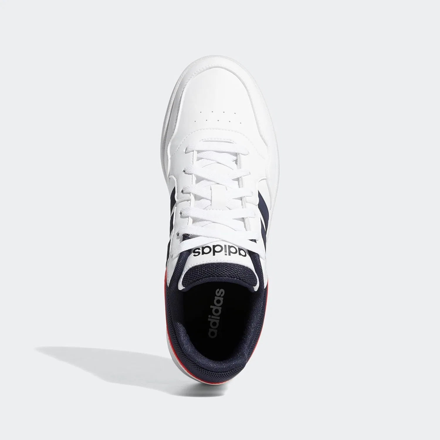 Мужские кроссовки Adidas Hoops 3.0 Low Classic Vintage, Ftwr White Legend Ink Vivid Red — фото 3
