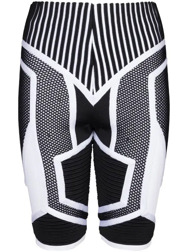 Вязаные велосипедные шорты Balmain, черный
