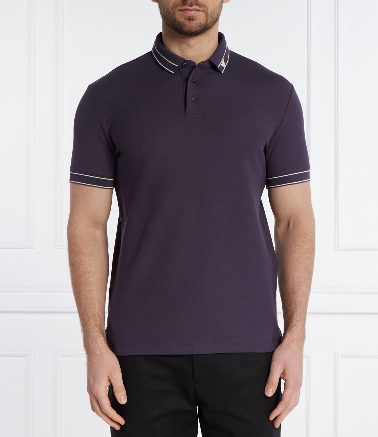 

Поло Emporio Armani Regular Fit, фиолетовый