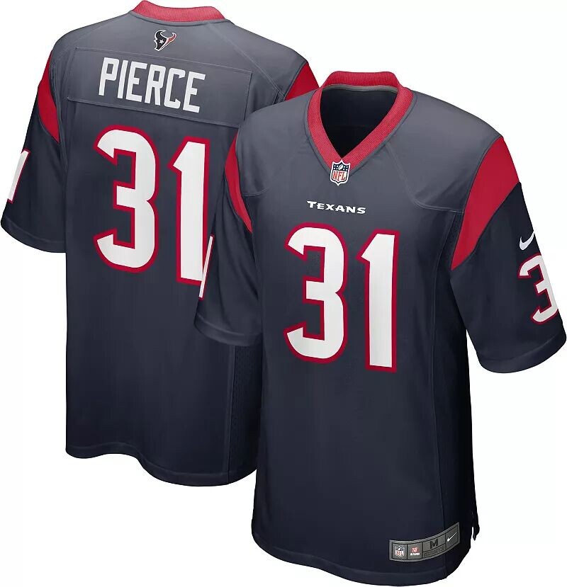 

Мужская темно-синяя игровая майка Nike Houston Texans Dameon Pierce #31