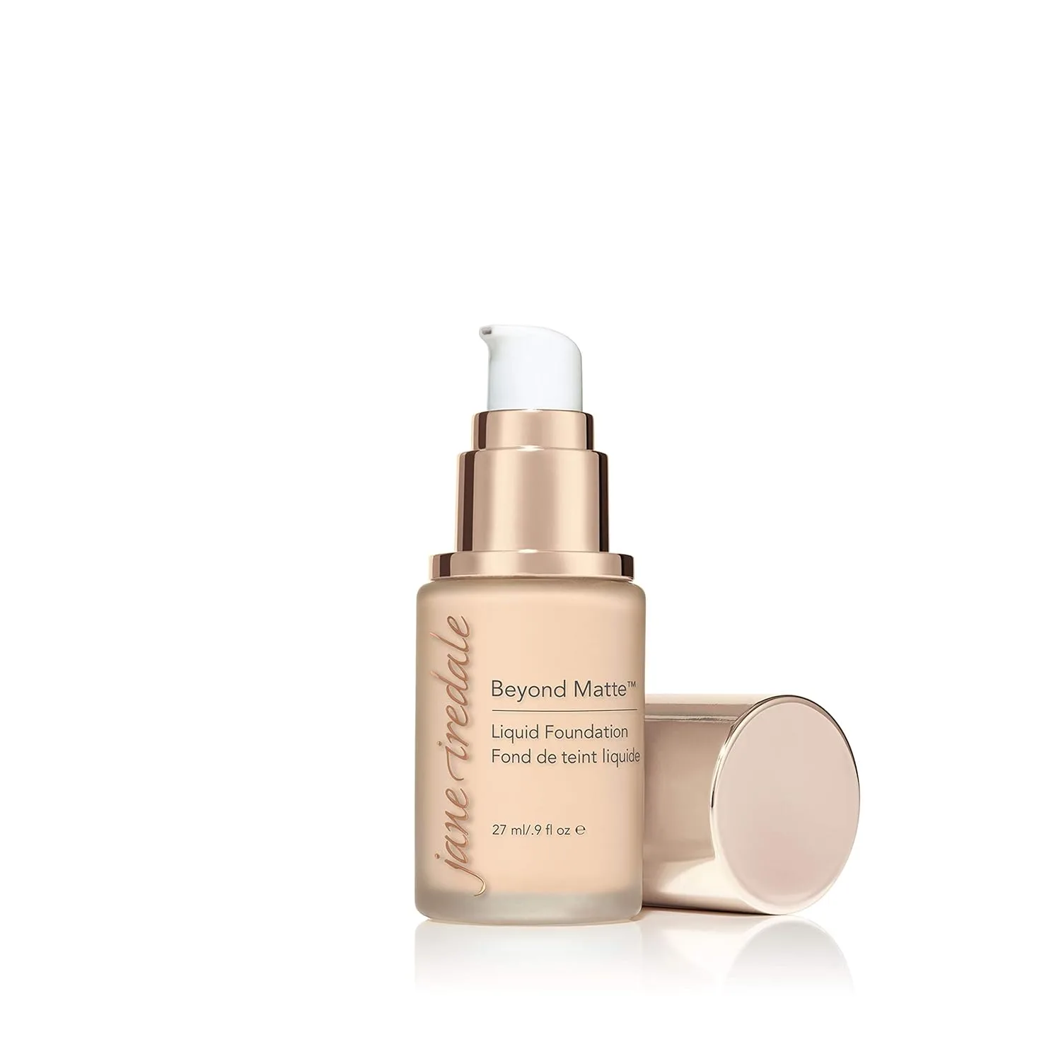 Jane Iredale Beyond Matte 3-в-1 Жидкая тональная основа. Легкое, наслаиваемое покрытие с полуматовым финишем. Веганский продукт, не тестируется на животных., M1 — фото 4
