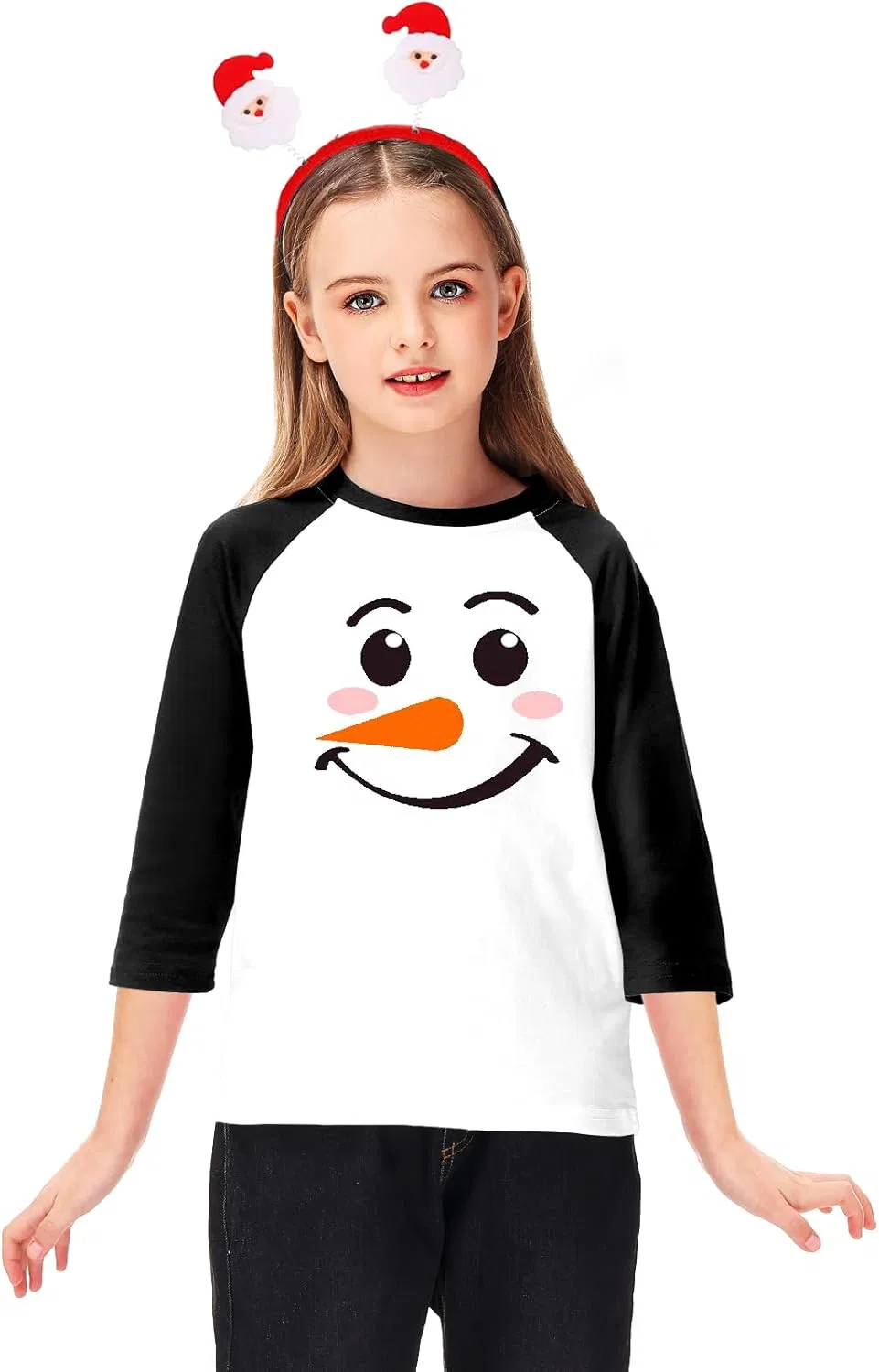 Футболка детская с принтом Remimi, Snowman Face — фото 4