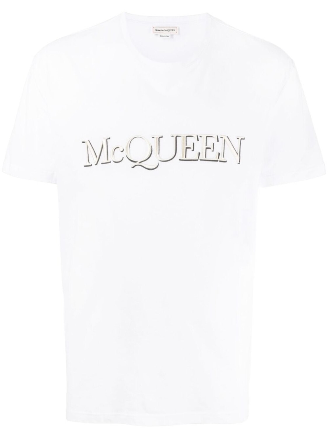 

Alexander McQueen футболка с вышитым логотипом, белый