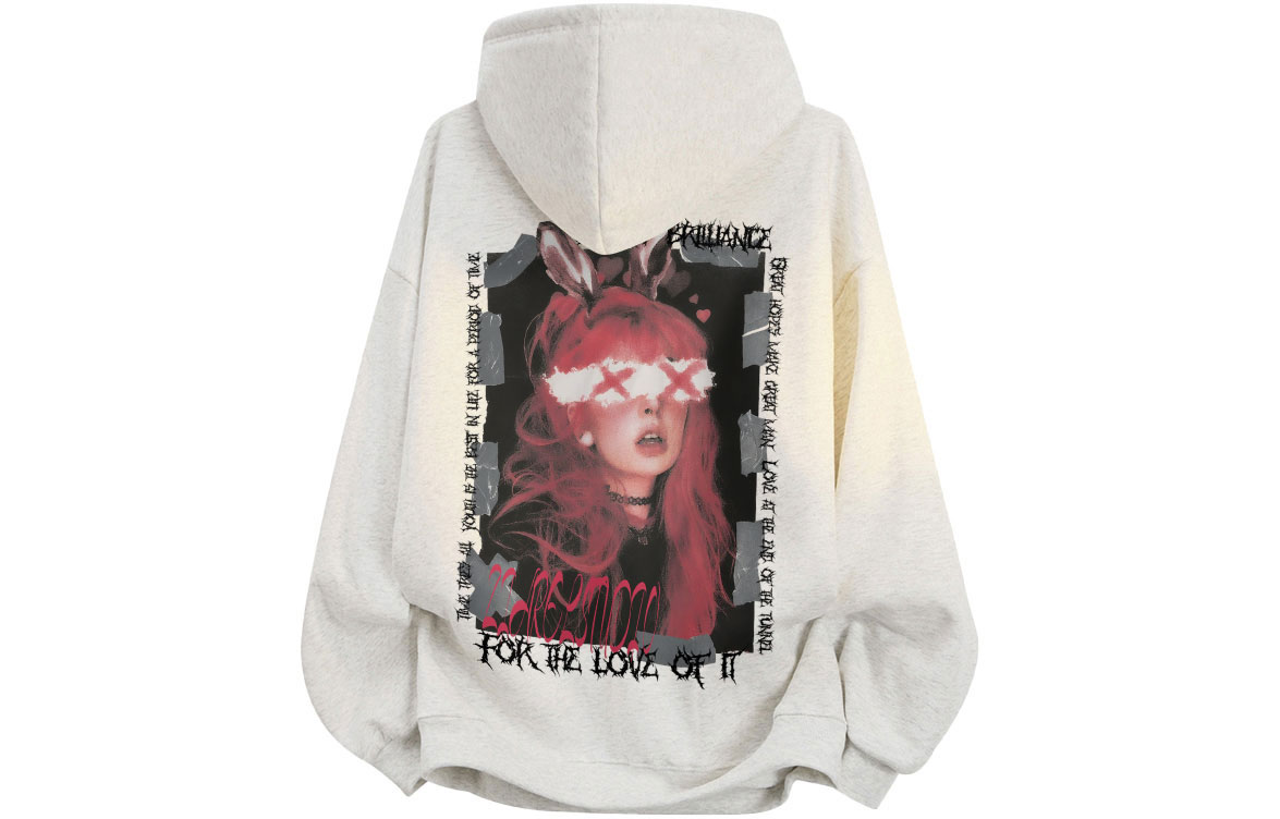 

Толстовка Unisex Hooded Moderate Heavyweight ZIAREL, белый heather серый