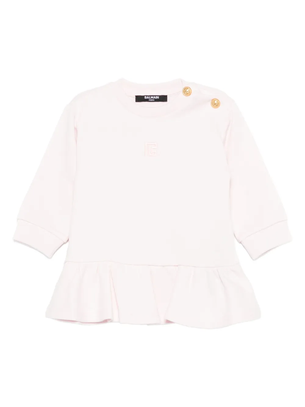 

Комплект из платья и блумеров с вышивкой Balmain Kids, розовый