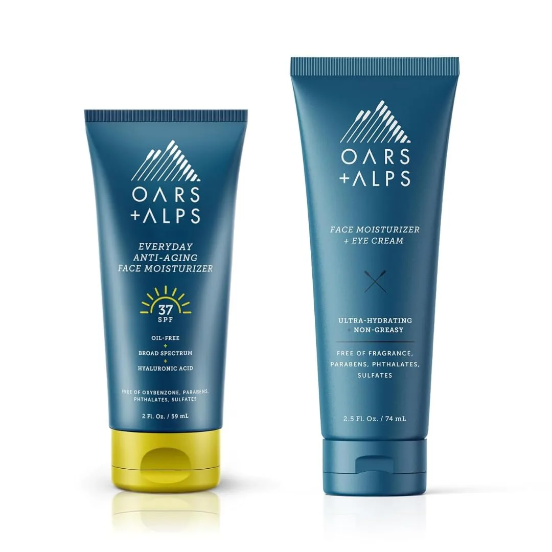 Oars + Alps SPF 37 солнцезащитный крем и ежедневный антивозрастной увлажняющий крем для лица, 2 шт