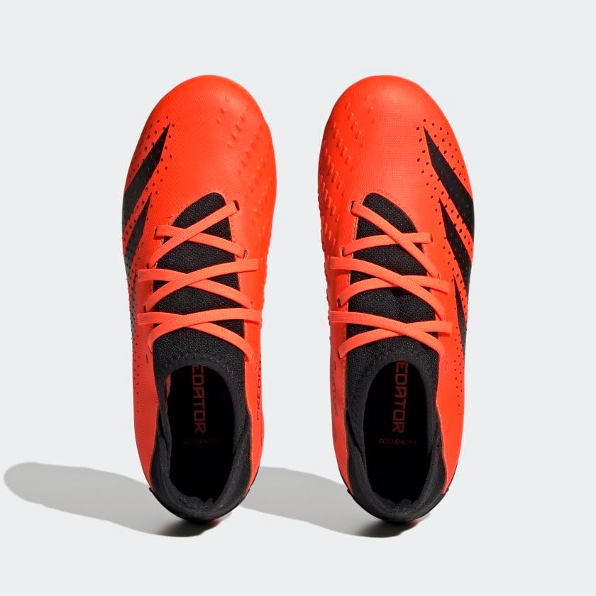 Детские кроссовки Adidas Accuracy.3 Predator без шнурков для твердого грунта (унисекс), черный/оранжевый — фото 2