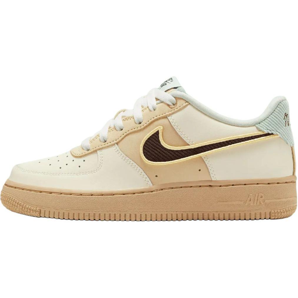 

Кроссовки для скейтбординга Nike Air Force 1 противоскользящие износостойкие низкие детские экрю