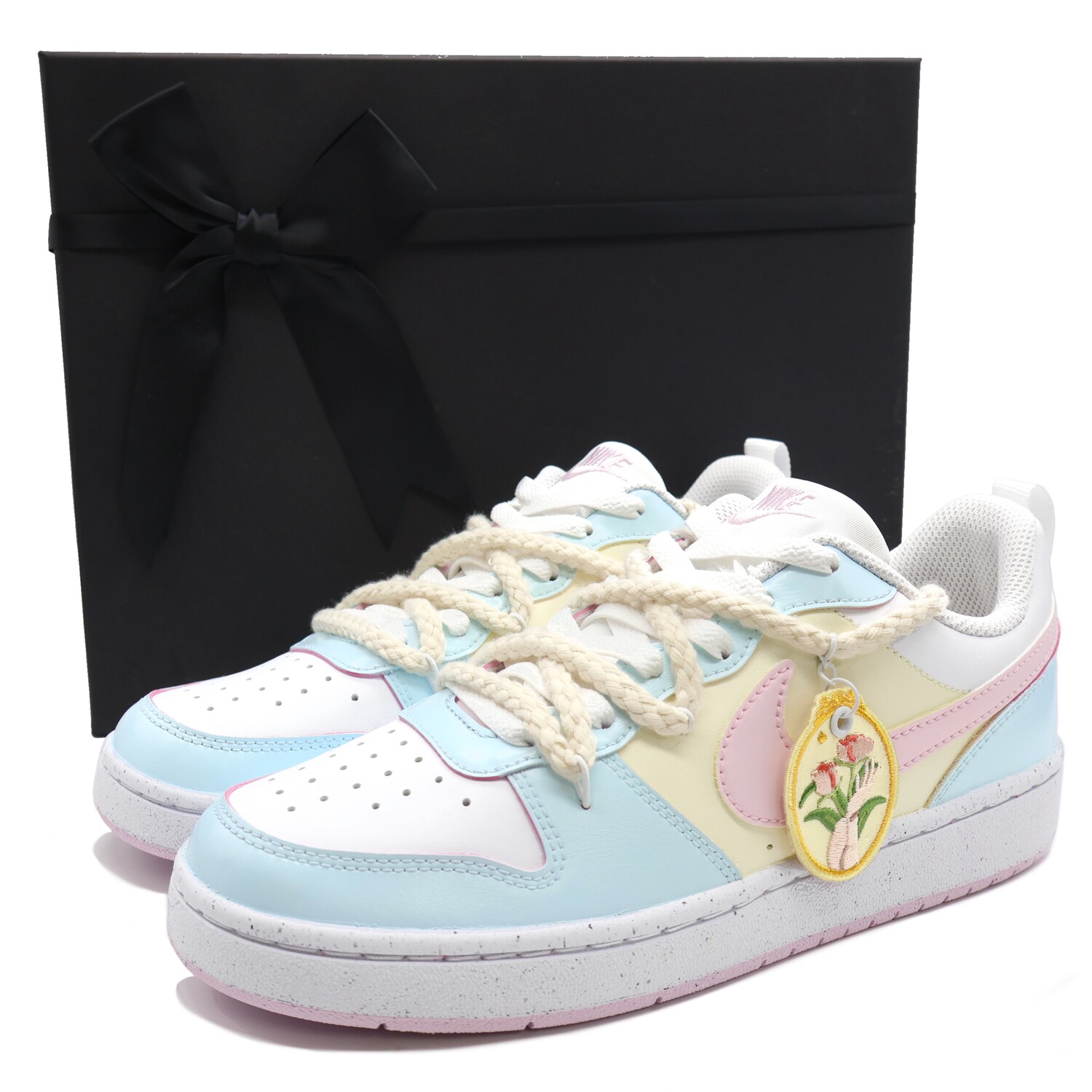 

Кроссовки Nike Court Borough Skateboarding Shoes Unisex Low-top Pink, Blue, Yellow, голубой, Синий, Кроссовки Nike Court Borough Skateboarding Shoes Unisex Low-top Pink, Blue, Yellow, голубой