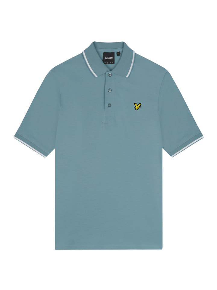 

Футболка поло Lyle & Scott, цвет pastellblau/weiß