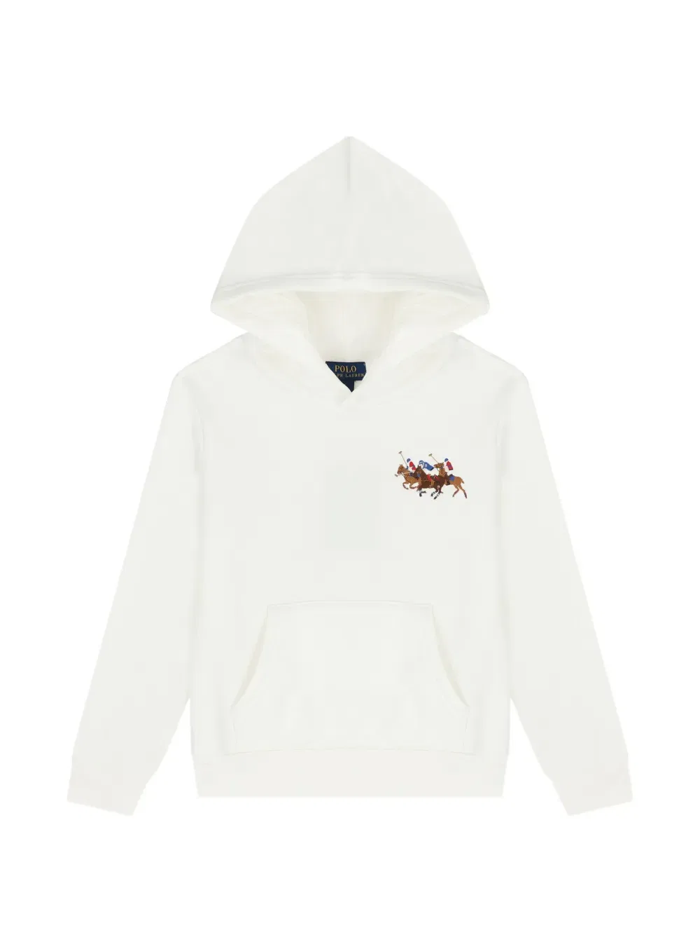 Толстовка с капюшоном и принтом Polo Ralph Lauren Kids, нейтральный — фото 4