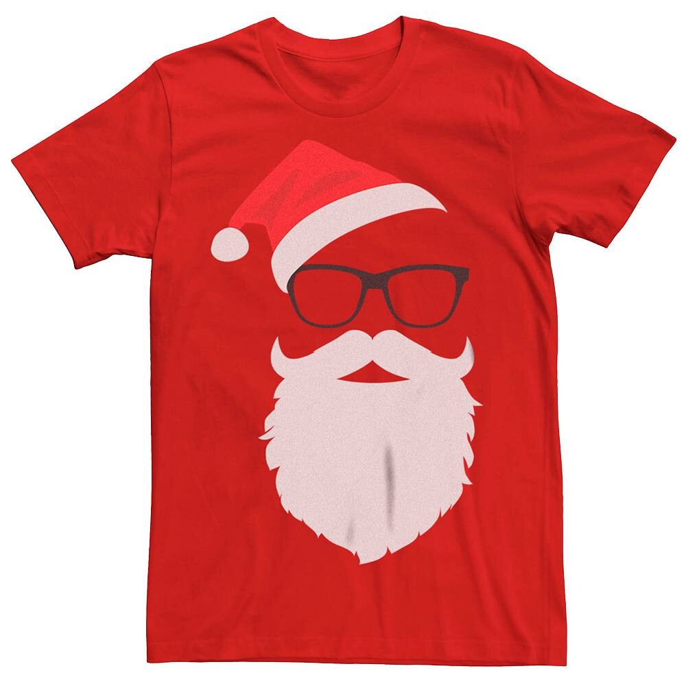 

Мужская рождественская футболка Hipster Santa с рисунком Licensed Character, красный