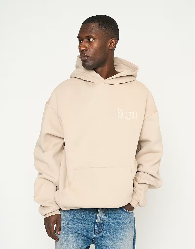 

Multiply Apparel - Nobility - Толстовка свободного кроя в однотонном серо-коричневом цвете