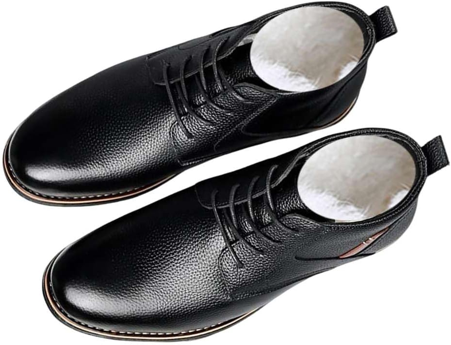 

Мужские повседневные ботинки Chukka от mitvr, Кожаные ботинки с противоскользящей подошвой, Шнуровка, классические туфли, Мода, для свадьбы, бизнеса, офиса, черный