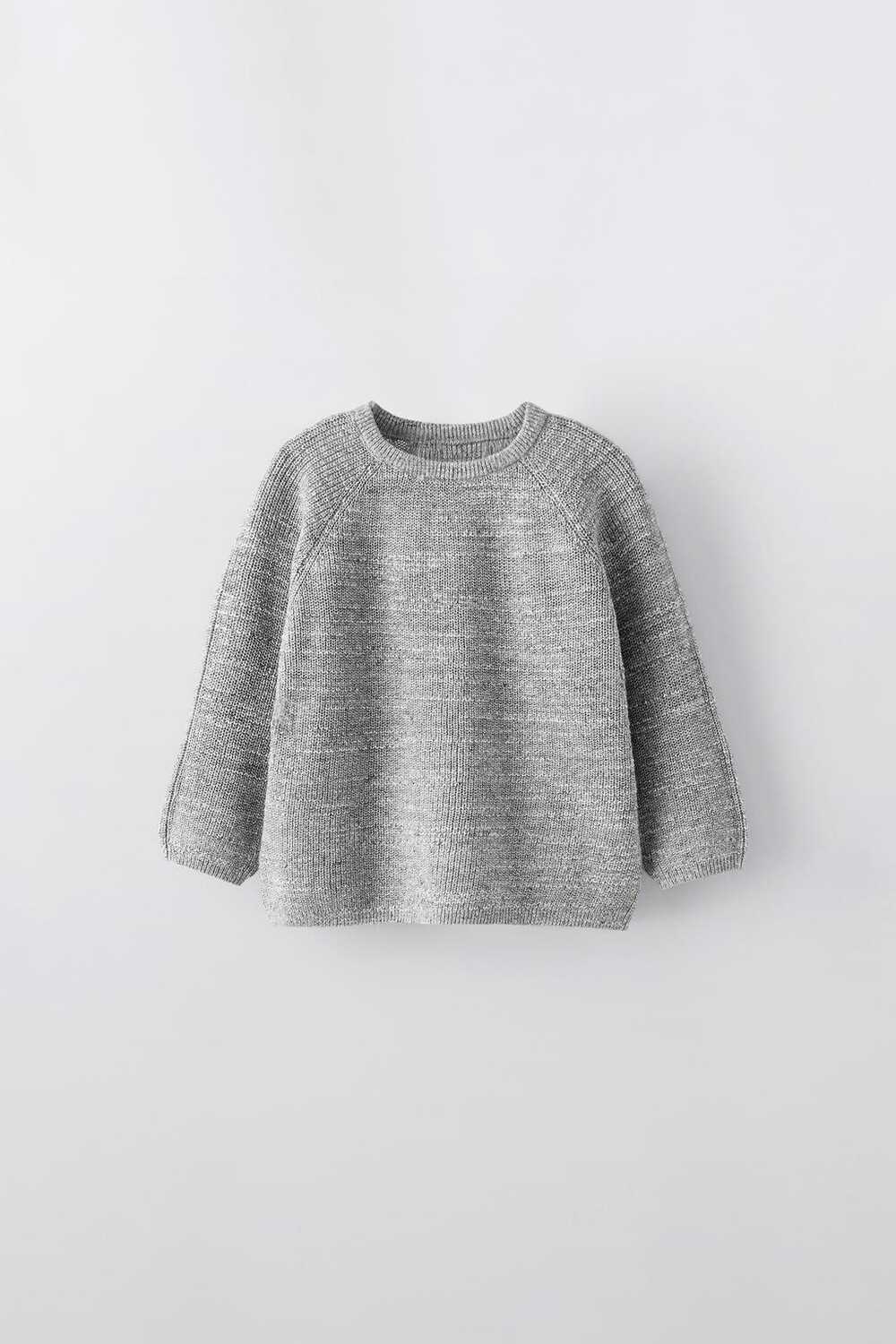

Свитер изнаночной вязки с молнией на четверть ZARA, серый мергель