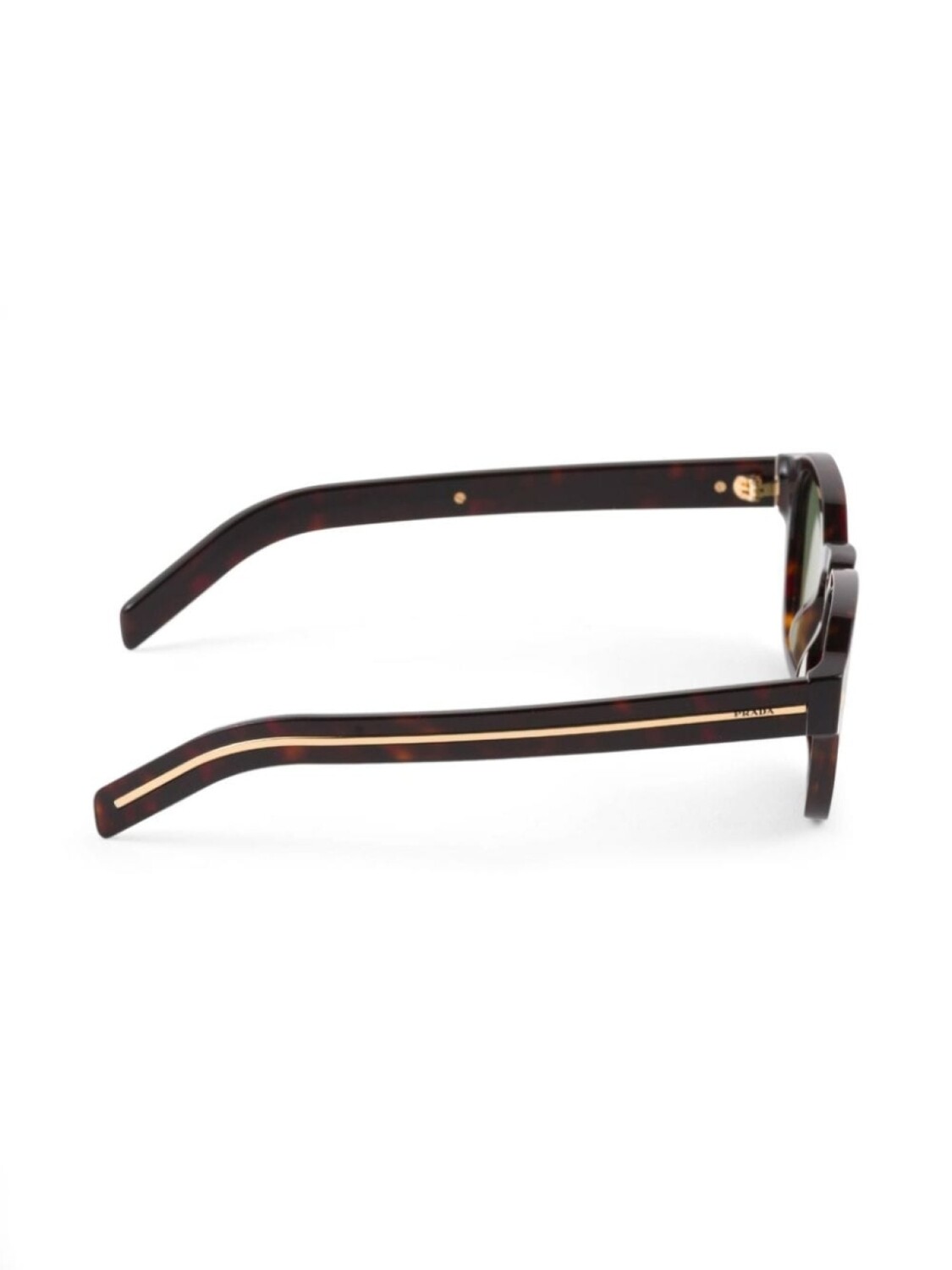 Prada Eyewear солнцезащитные очки в квадратной оправе с логотипом, коричневый — фото 3