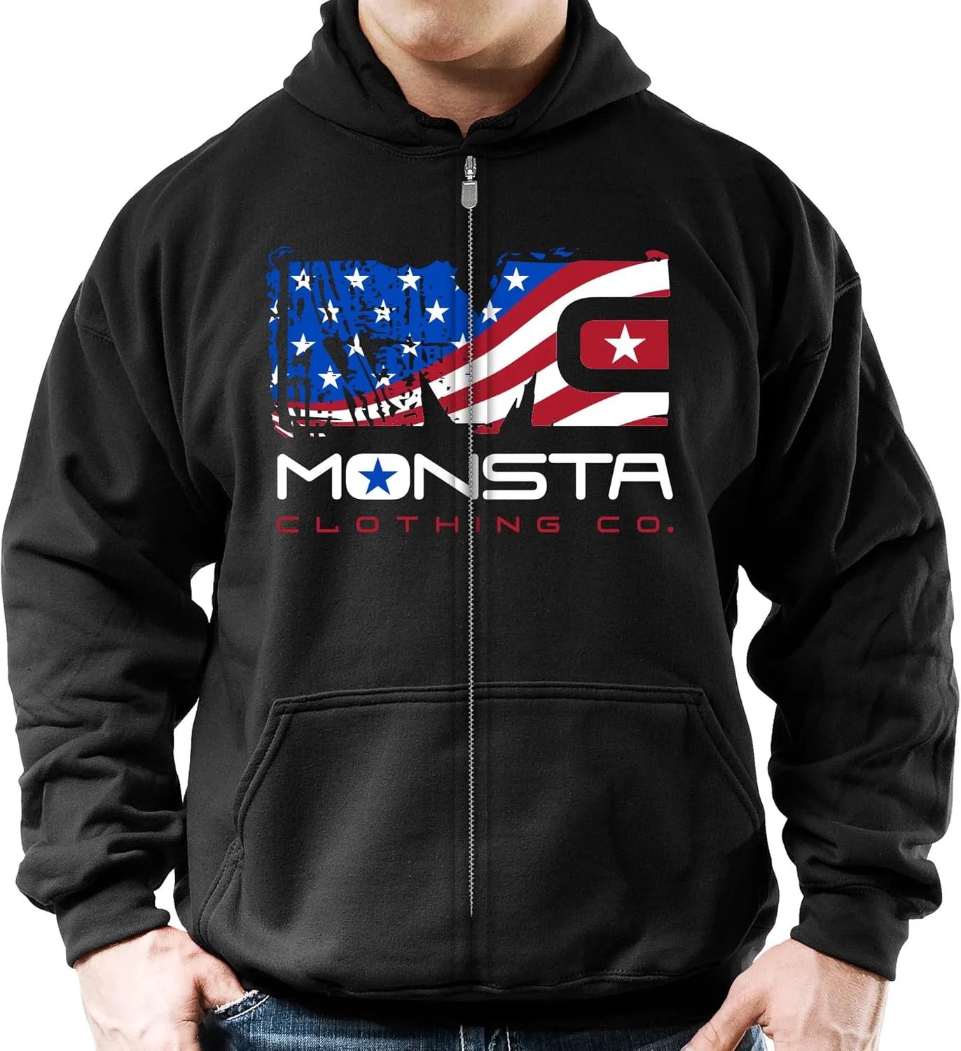 

Monsta Clothing Co. Zip-Hoodie Unleash Savage Aggression
