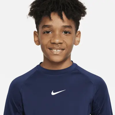 Топ Nike Pro, цвет Midnight Navy/White — фото 3