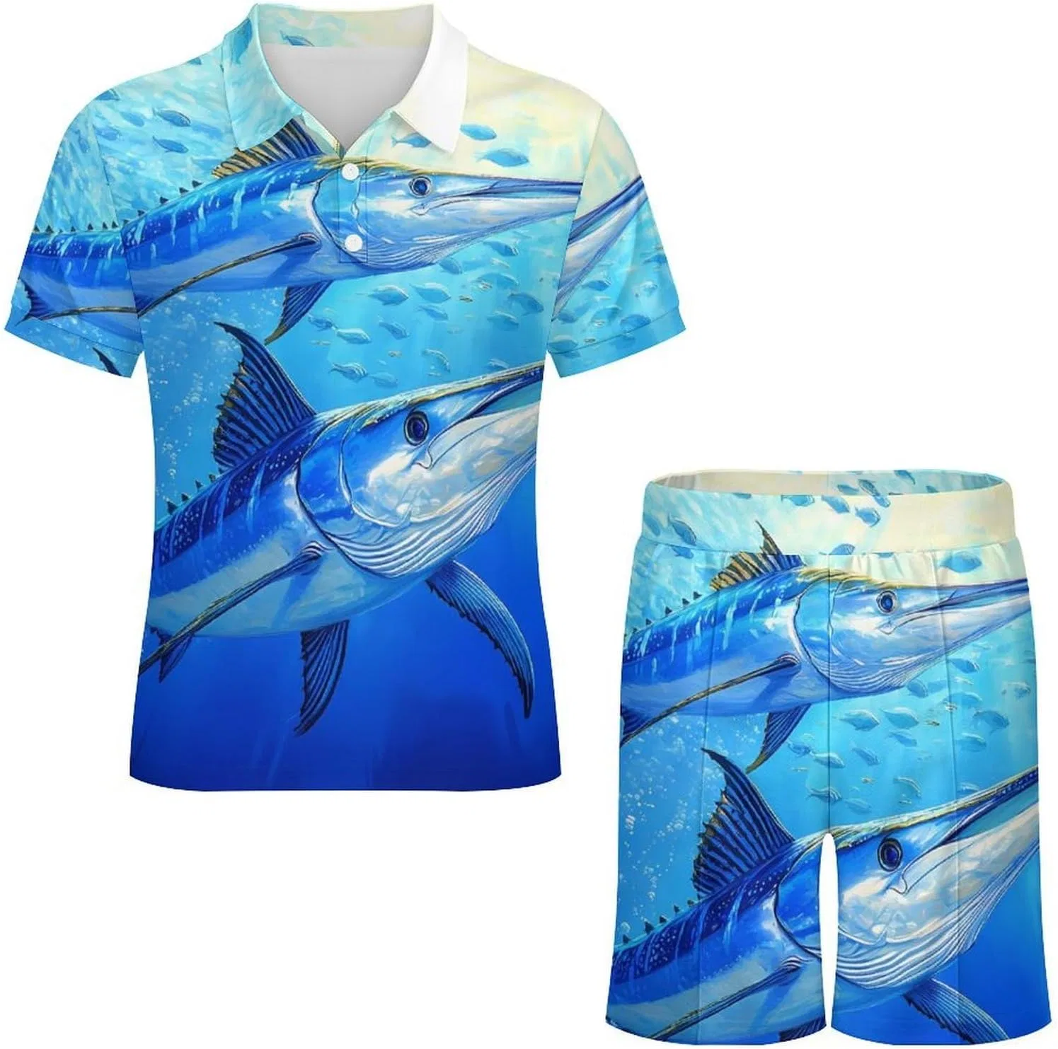 Мужской спортивный костюм с поло, Blue Marlin, 2 предмета, Style — фото 3