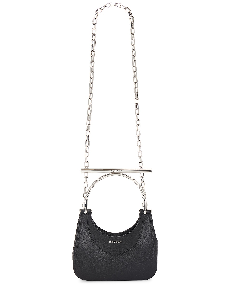

Мини-сумка с Т-образной ручкой сверху Alexander McQueen, черный