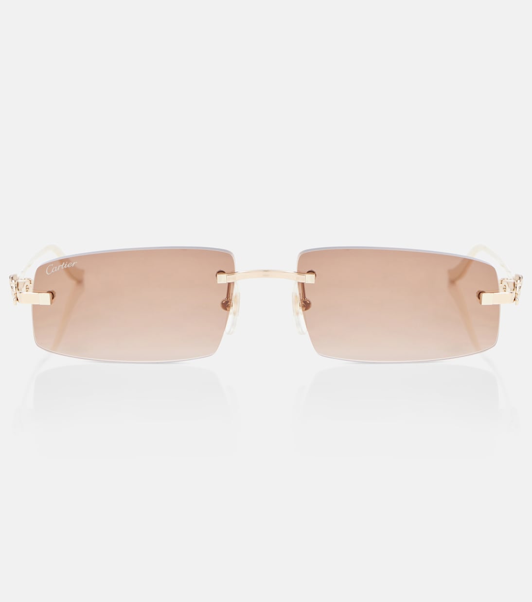 

Прямоугольные солнцезащитные очки Panthère De Cartier Cartier Eyewear Collection