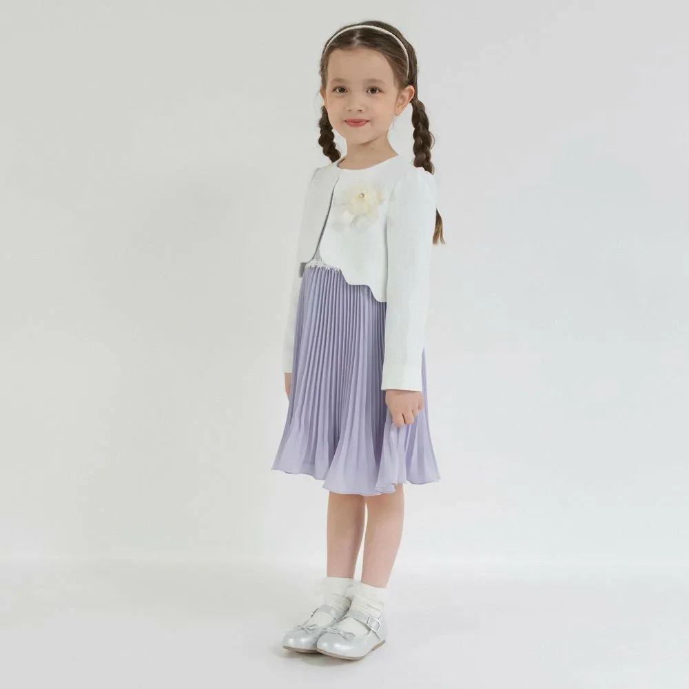 Комплект из 3 предметов: жакет + плиссированное платье + корсаж Branshes, Lavender — фото 3