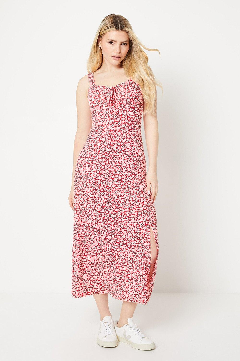 

Красный - Платье миди с завязкой спереди Ditsy Sweetheart Dorothy Perkins, красный, Оранжевый, Красный - Платье миди с завязкой спереди Ditsy Sweetheart Dorothy Perkins, красный