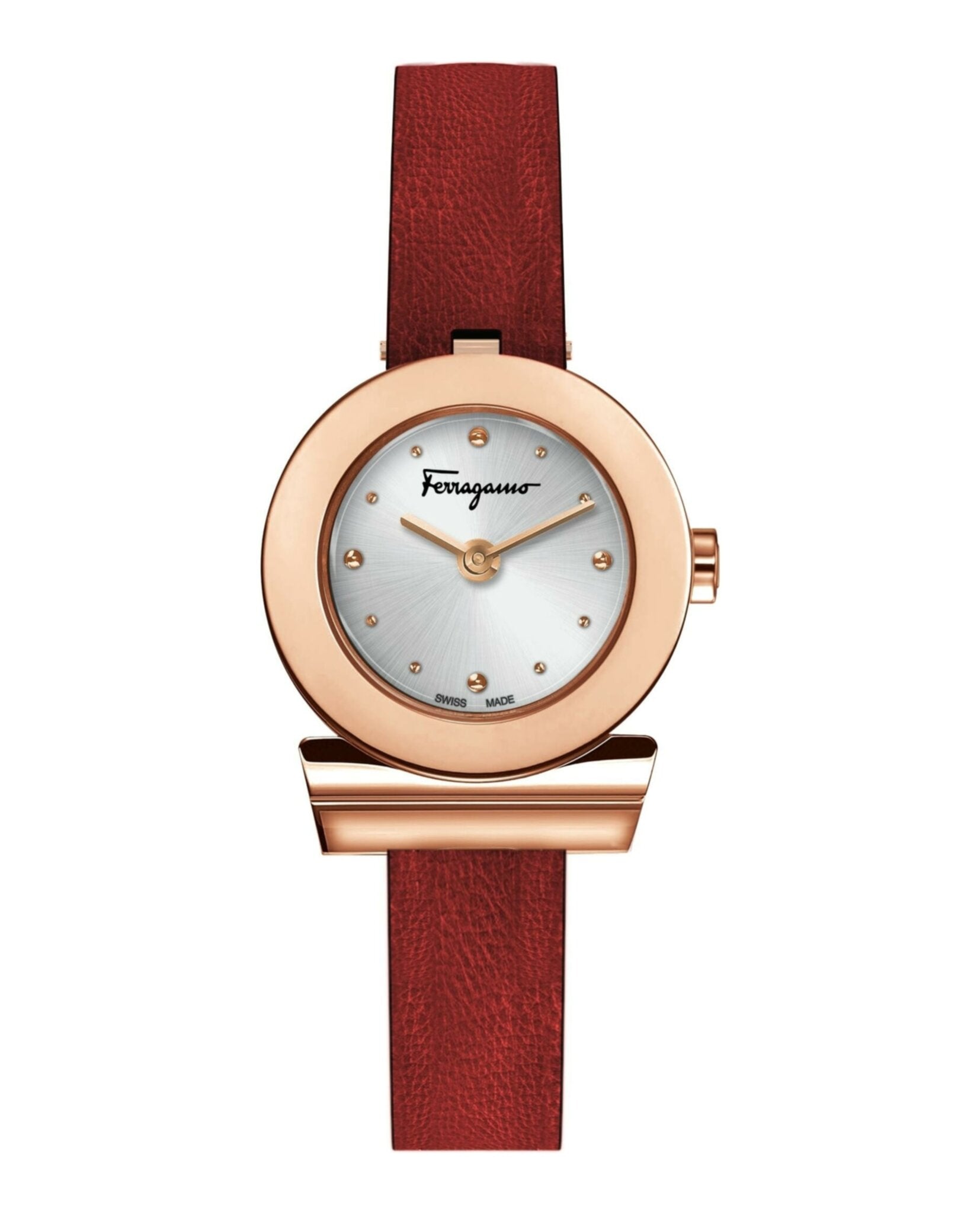 

Часы женские Salvatore Ferragamo, красный/розово-золотой/серебряный