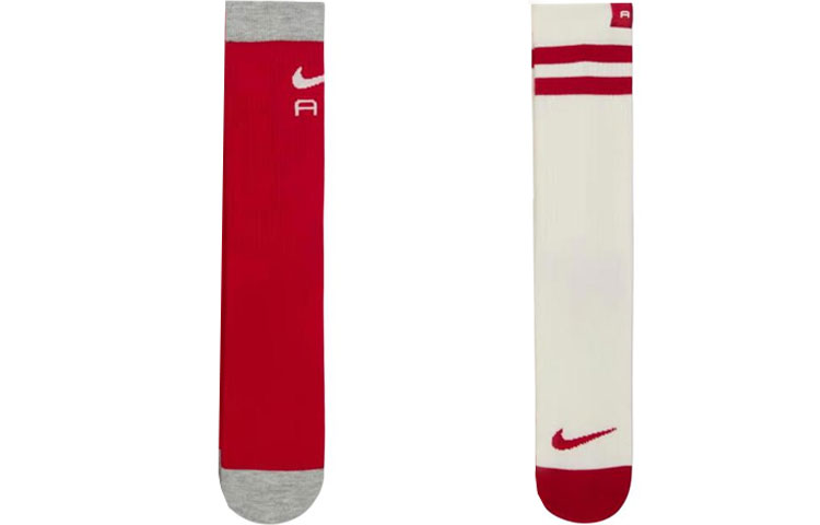 

Носки унисекс Nike до середины икры, цвет 2 double (white + red)