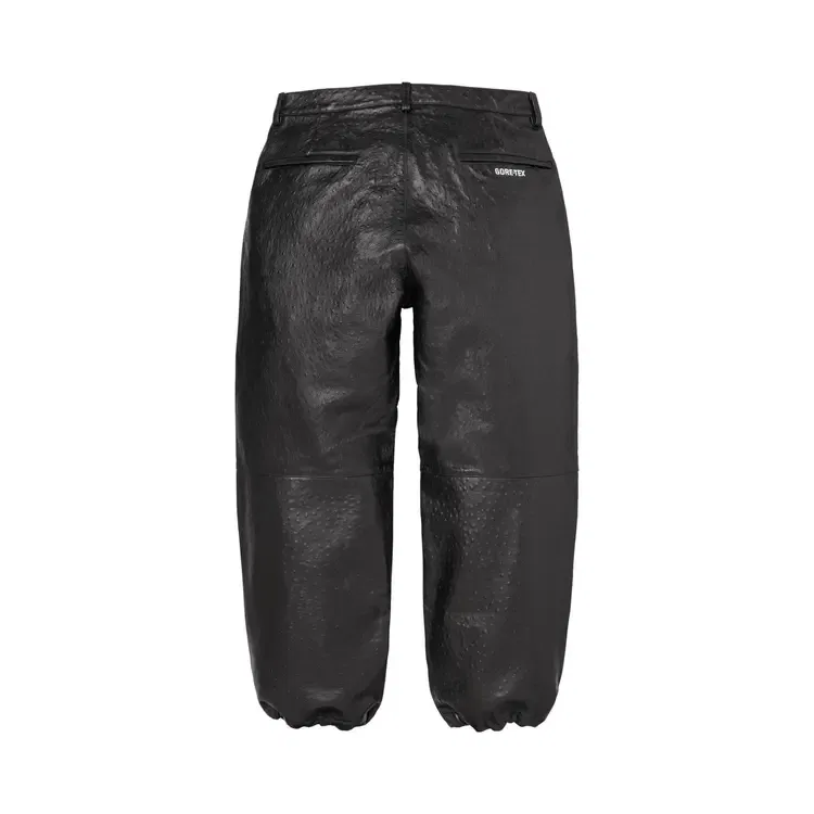 Брюки из кожи с тиснением под страусиную кожу Supreme GORE-TEX, черный — фото 2