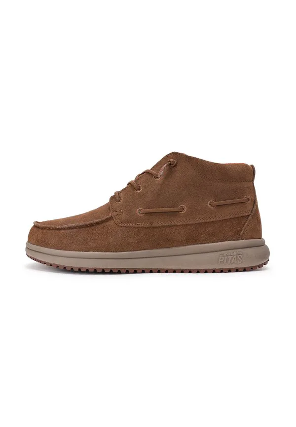Тиморские ботильоны на шнуровке Pitas, Light Brown