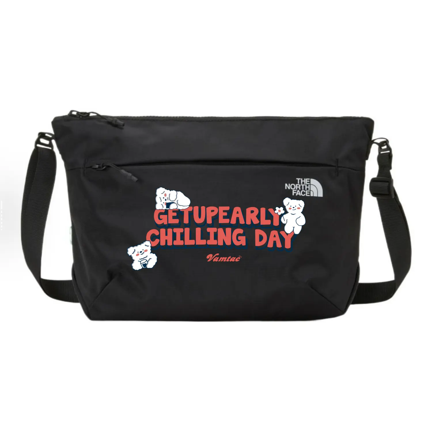 

THE NORTH FACE 5-литровая сумка через плечо поясная рюкзак нейлон унисекс, Little bear letters