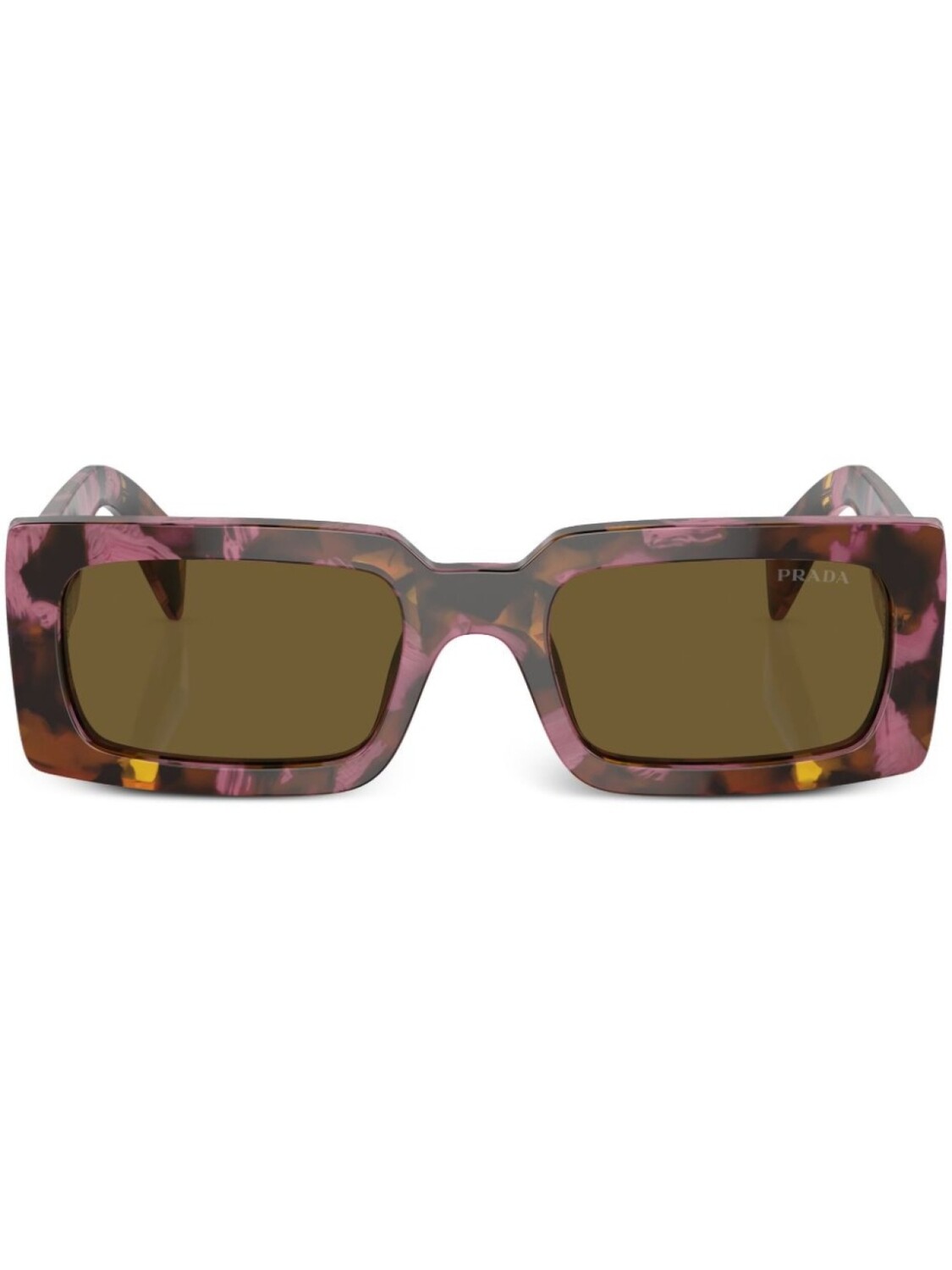 

Prada Eyewear солнцезащитные очки в прямоугольной оправе, фиолетовый