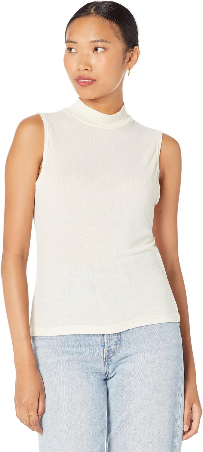 

Майка Sheer Mock Neck Tank MONROW, цвет Off-White