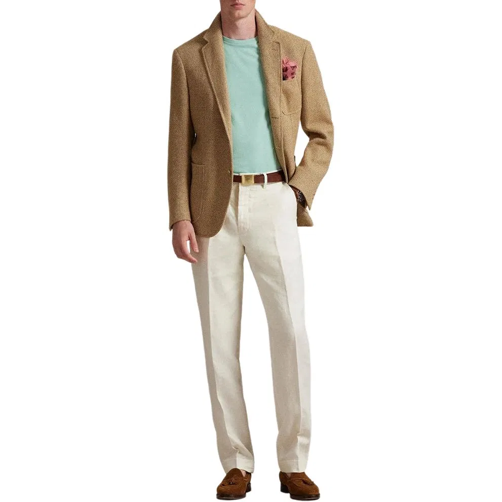 Футболка Polo Ralph Lauren Custom Slim Fit для мужчин, зеленая — фото 4