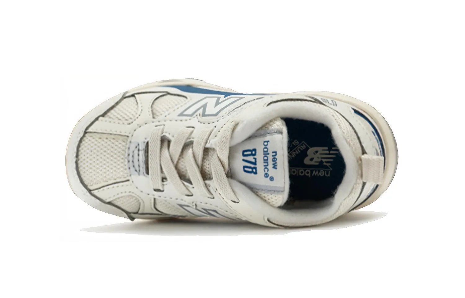 New Balance Кроссовки для бега NB 878 с комфортной амортизацией, износостойкие и дышащие, низкие, молочно-белые — фото 4