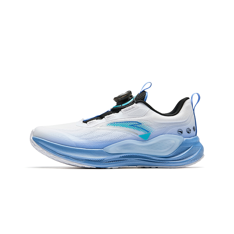 

Линг Фэн низкие детские беговые кроссовки для подростков Antakids, белый/синий