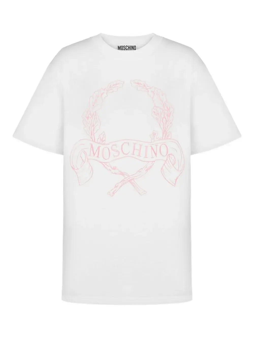 

Футболка с вышитым логотипом Moschino, белый