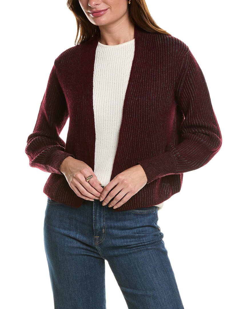 

Кардиган Forte Cashmere Plaited из шерсти и смеси кашемира, красный
