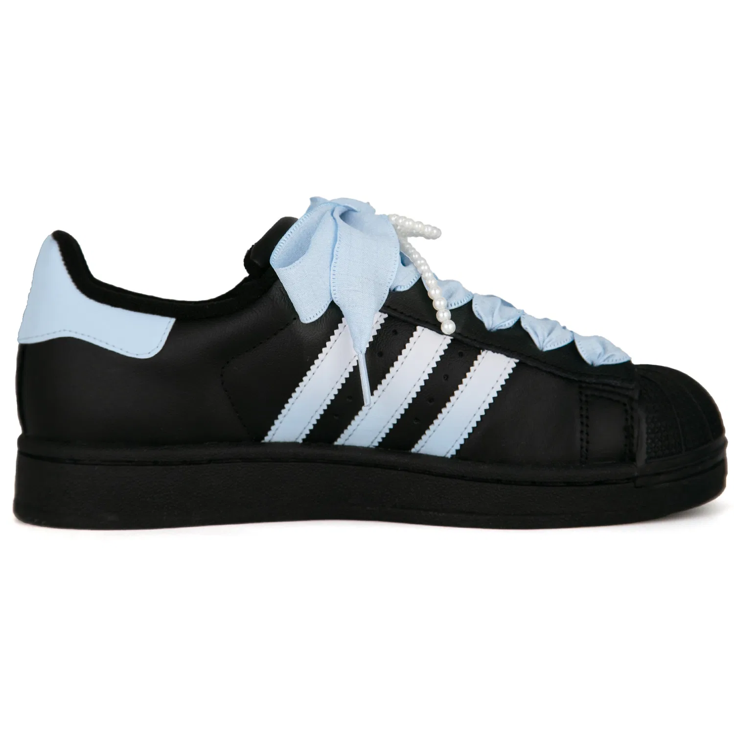 Кроссовки для скейтбординга Superstar 2 Endless Summer Leather Low top Kids' Black Blue Unisex Adidas Originals — фото 3