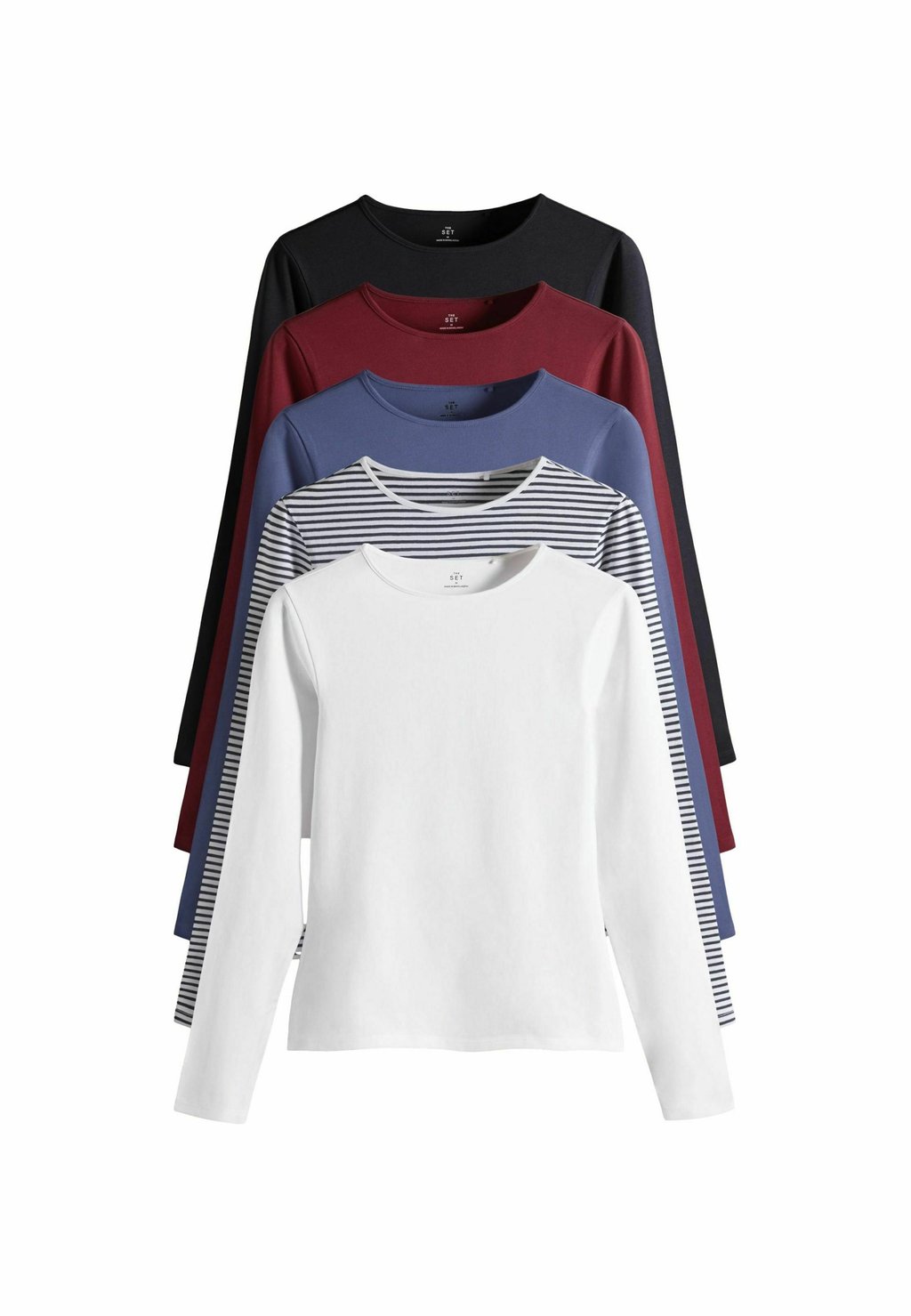 

Топ с длинными рукавами REGULAR FIT - 5 PACK CREW NECK THE SET, красный