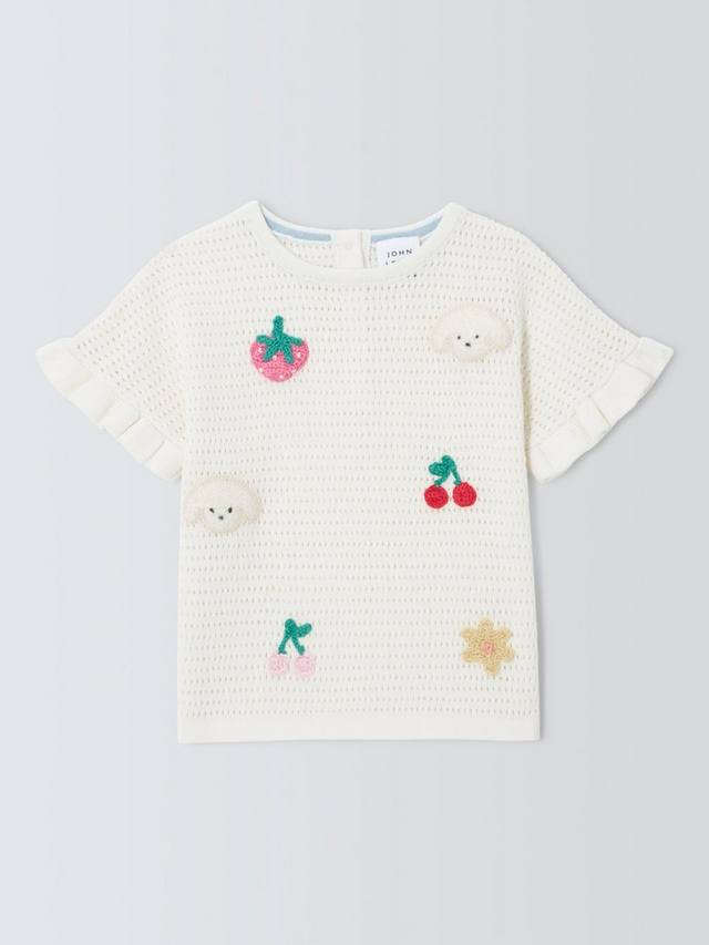 

Детский топ с коротким рукавом John Lewis, белый